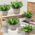 Miniatyrbilde 4 av 6: Mini kunstig  planter bonsai  mini simulering søt passer for kontor skrivebord dekorasjon bonsai