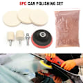 Miniatyrbilde 3 av 6: 8 deler 4 OZ Cerium Oxide Pulver Klokke Glass Skjerm Windows Polering Kit Rengjøring Ripe Fjerning Polering Backing Pad