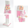 Miniatyrbild 3 av 11: Nötknäppare Rosa Glitter Soldat Docka Kreativt Hantverk Figurin Trä docka Jul presenter prydnader