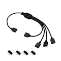 Pikkukuva 1 / 10: RGB SYNC Jakaja, 12V 4Pin RGB / 5V 3Pin ARGB SYNC HUB siirto jatkokaapeli