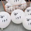 Miniatyrbillede 2 af 5: 10 stykker får tryk latex ballon pynt til offer fest fest dekoration