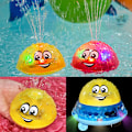 Miniatyrbilde 6 av 10: Baby bad leker elektrisk induktiv vann spray ball med lys bad badekar svømming leker