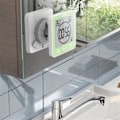 Miniatyrbilde 2 av 4: LCD Digital Vanntett  For Vann sprut Bad Vegg Klokke