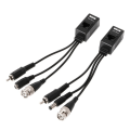 Miniatyrbilde 6 av 6: 1 par BNC Til RJ45 Passiv Video Strøm + Audio Balun Sender/mottaker For CCTV kamera