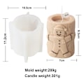 Miniatyrbillede 8 af 11: Træ stub jule træ lys silikone skimmel Elg snemand træ stub kage chokolade silikone form