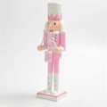 Miniatyrbild 10 av 11: Nötknäppare Rosa Glitter Soldat Docka Kreativt Slöjd Figurin Trä docka Jul presenter prydnader