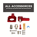 Miniatyrbillede 6 af 6: Dual Gear Extruder Ender 3 v2 Opgradering Motor Shaft 20mm, Kompatibel med Ender 3 Pro CR10 Series 3D Printer TPU Filament Drive