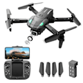 Pikkukuva 6 / 7: Mini Drone 4K HD kamera Kolmipuolinen Este Voitto Ilma Paine Kiinteä Korkeus Ammattimainen Taitettava nelikopteri lelut