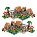 Miniatyrbillede 4 af 6: Min Verden Gården Sommerhus Landsby Huset Bygningsblokke med Figurer Kompatible 21128 Gør-det-selv-mursten legetøj