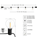 Pikkukuva 2 / 7: Juhla LED Globe String Light Fairy LED G40 Ulkona joulu juhliin puutarha koriste seppele lamppu