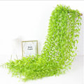 Miniatyrbillede 1 af 7: Simulering Plante Pil Løv Rattan Bryllup Loft Væg Hængende Plastik Grønt Løv