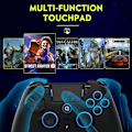 Miniatyrbild 5 av 7: Trådlös kontroller för PS4 PS3 PS2 IOS Android PC Hall Effect 9-color LED lights Vibration effekt PS4 Gamepad
