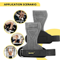 Miniatyrbilde 6 av 7: Gym Grips Palm Guards Cowhite Palm Protector  Vektløfting Gymnastikk Trening Hansker
