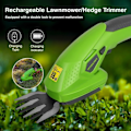 Miniatyrbillede 3 af 7: Elektrisk trimmer 2 i 1 Lithium-ion Trådløs Have Værktøj Hækklipper
