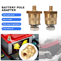 Miniatyrbilde 2 av 6: 1 par batteri pol adapter messing batteri terminal kontakt M8 gjenge positiv negativ batteri stolpe kontakt terminal adapter