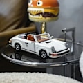 Miniatyrbillede 4 af 8: Ny Teknisk Retro Bil Model 1458STK Bygge Klodse Sæt 2i1 Race Klassisk Model