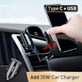Miniatyrbilde 6 av 9: Bil telefon holder 15W QI trådløs lader for iPhone 14 13 12 11 Xiaomi bil montering infrarød rask trådløs lading