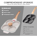 Miniatyrbillede 5 af 7: Non-stick æg stege pande med visuel glas låg 4-hullers pandekagemaskine