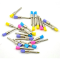 Miniatyrbillede 1 af 5: Universal 100 stykker Farve Nylon Lås Flad Polering Polermaskine Prophy børster Dental børste