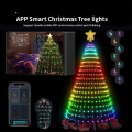 Miniatyrbilde 2 av 7: Smart Christmas Tree Toppers Lights App DIY Picture LED RGB String Light Bluetooth Control LED Star String
