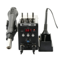 Miniatyrbilde 1 av 7: Loddestasjon 8586 760W 2 1 Digital Display SMD Omarbeid Varm luft pistol loddejern