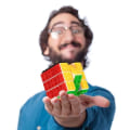 Miniatyrbild 3 av 8: Byggnad Klossar Kub Pussel Dekompression Fidget Leksak