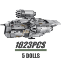 Miniatyrbilde 2 av 2: Stars Fighter Space Wars The Razor Crest Baby Yoda Modell  Bygning Klosser Klosser Barn Leker