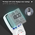 Miniatyrbild 2 av 5: Professionell 220V Digital LCD Strömmätare Wattmätare Socket Watt Kwh Energi Mätning Uttag EU kontakt