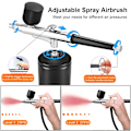 Miniatyrbilde 4 av 8: Airbrush Nails Art Maling Kompressor Portable Air Brush Cake Maling Spray Pun Trådløs Mini Airbrush For Nail Decoration Sminke