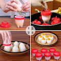 Miniatyrbild 3 av 7: Silikon Ägg Panna Ångkokare Non-stick Silikon Ägg Kok Muggar Snabb Ägg Poacher