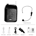 Miniatyrbild 6 av 7: Bluetooth UHF trådlös röst förstärkare bärbar för undervisning föreläsning tur guide kampanj u-disk megafon mikrofon högtalare