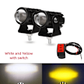 Miniatyrbilde 1 av 8: Motorsykkel Mini Kjørelys Dobbelt Colo for Lyskaster Auxiliary Spotlight Lampe R ATV Scooter Moto Tåke Lys Tilbehør
