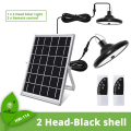 Miniatyrbild 5 av 7: Dubbel huvud solar pendel ljus vattentät hög kapacitet utomhus / inomhus sol lampa