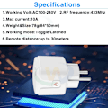 Pikkukuva 4 / 7: 433 Mhz Langaton Kaukosäädin Ohjaus kytkin  110V 220V 16A EU FR Smart Socket Plug