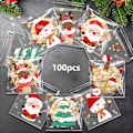 Miniatyrbilde 3 av 4: 100 stykker jule godteri poser godteri kake poser