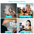 Miniatyrbillede 5 af 7: Minifokus Selfie Lys 60 LED 2200mAh Genopladelig Cell Phone Fill Light 7 Modes 10-Level Lightness, Portable Clip On Light