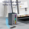 Pikkukuva 6 / 8: USB C telakka asema kaksois HDMI-yhteensopiva M.2 SSD kotelo Ethernet 100W PD USB keskitin
