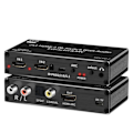 Miniatyrbillede 1 af 6: 4K HDMI Switcher Audio Extractor 2 in 1 Out Vælger med R/L+Toslink SPDIF+COAXIAL
