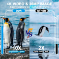Miniatyrbild 7 av 7: 4K Natt Vision Kikare Enhet 10x Digital 800m Full Mörkt 8W Infraröd WiFi Teleskop Goggles