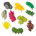 Miniatyrbild 3 av 7: Trä Löv Leksak Barn Montessori Biologisk Vetenskap Simulering Skog Löv Form Sortering Öppen Avslutad Utbildnings Sensorisk leksak