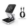 Miniatyrbillede 2 af 8: 3 In 1 Foldbar Magnetisk Trådløs Oplader Stativ Til iPhone 14, 13, 12 Pro/Max/Plus, AirPods 3/2 Station Dock