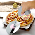 Miniatyrbillede 5 af 5: Vaskbar pizza kniv husholdning køkken gadget kreativ rund rulle kniv rustfrit stål