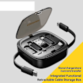 Miniatyrbillede 2 af 6: Bedste kvalitet USB C Til Tpye C kabel PD 60W til hurtig opladning data rejse multi funktionel ledning med holder opbevaring boks