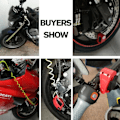 Miniatyrbild 3 av 6: Motorcykel Scooter Hjul Skiv broms Larm Lås Aluminium Legering Säkerhet Stöldskydd Påminnelse