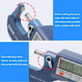 Miniatyrbild 5 av 6: Elektronisk Utanvänd mikrometer 0-25 mm med extra stor LCD skärm digital mikrometer elektronisk digital ok mätare