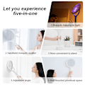 Miniatyrbilde 6 av 8: 3500V 5in1 Mosquito Killer Lampe Multifunksjonell Vinkel Justerbar Bug Zapper Elektrisk USB Oppladbar Mygg Fly Flagermus Swatter
