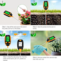 Miniatyrbillede 5 af 7: 4 i 1 Jord Fugt Meter Digital Plante Temperatur Jord Fugtighed PH Meter Sollys Intensitet Miljø Fugtighed