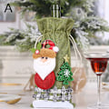 Miniatyrbild 2 av 6: Jul vin flaska överdrag påse snögubbe tomten champagne flaskfodral