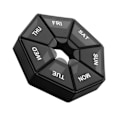 Miniatyrbild 2 av 7: Pill fodral plast 7 dagar tablett godis box bärbar förvaring tablett hållare researrangör piller dispenser