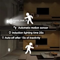 Miniatyrbilde 4 av 9: PIR Motion Sensor LED Natt Lys USB Oppladbar Natt Lampe